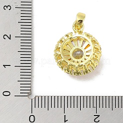 Brass Micro Pave Cubic Zirconia Pendants&nbsp;KK-E111-01G