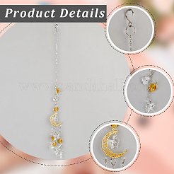 Alloy Moon Pendant Decorations&nbsp;HJEW-WH20025-04GP