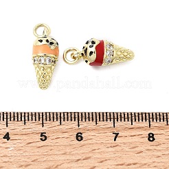 Brass Micro Pave Cubic Zirconia Pendants&nbsp;KK-D105-02G