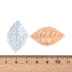 Transparent Acrylic Leaf Pendants&nbsp;TACR-T031-01M