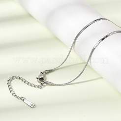 12Pcs 1.5MM 304 Stainless Steel Flat Chain Necklaces for Men Women&nbsp;NJEW-H093-14P