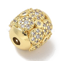 Rack Plating Brass Micro Pave Cubic Zirconia Beads&nbsp;KK-L224-030G