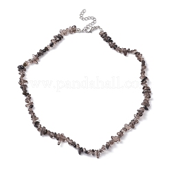 Natural Ice Obsidian Chip Beaded Necklace&nbsp;NJEW-JN04615-01