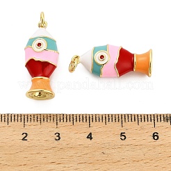 Brass Enamel Pendants&nbsp;KK-H527-05B-G01