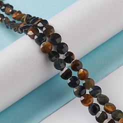 Natural Blue Tiger Eye(Dyed & Heated) Beads Strands&nbsp;G-K332-B04