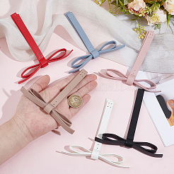 6Pcs 6 Colors Imitation Leather Bowknot Accessories&nbsp;DIY-CL0001-64