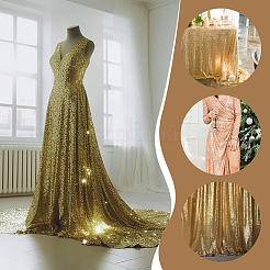 Polyester with PET Glitter Powder Fabric&nbsp;AJEW-WH0314-706A