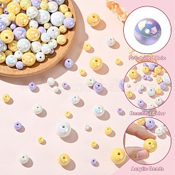 250G UV Plating Rainbow Iridescent Opaque Acrylic Beads&nbsp;PACR-CJ0001-39