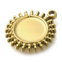Ion Plating(IP) 304 Stainless Steel Pendant Cabochon Settings&nbsp;STAS-I310-18G