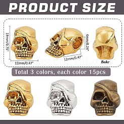 45Pcs 3 Colors Alloy European Beads&nbsp;FIND-PH0021-85