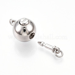 925 Sterling Silver Box Clasps&nbsp;STER-T007-137P