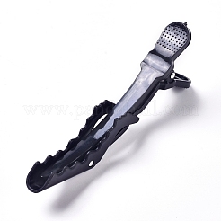 Plastic Alligator Hair Clips&nbsp;OHAR-WH0016-09E