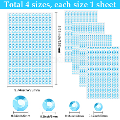 4 Sheets 4 Styles Acrylic Imitation Pearl Stickers Paper Sheets for Craft&nbsp;DIY-SP0002-64E
