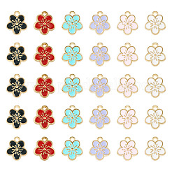 30Pcs 6 Colors Alloy Charms&nbsp;ENAM-TA0001-76