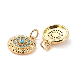 Brass Micro Pave Cubic Zirconia Pendants&nbsp;X-ZIRC-P092-010G-03-RS