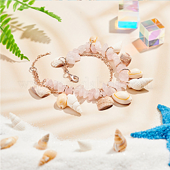 Natural Sea Shell Beads Kits&nbsp;SSHEL-PH0002-51