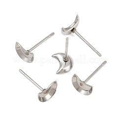 Tarnish Resistant Earring Cabochon Settings 304 Stainless Steel Ear Studs Blank Settings&nbsp;STAS-Q170-08