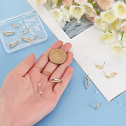 12Pcs 2 Style Brass Stud Earring Findings&nbsp;KK-BC0007-95