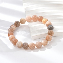Natural Sunstone Stretch Bracelets&nbsp;BJEW-E373-10mm-04