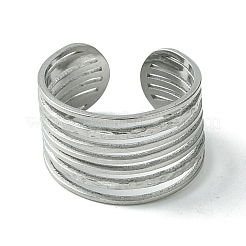 Non-Tarnish 304 Stainless Steel Open Cuff Ring&nbsp;RJEW-L110-041P