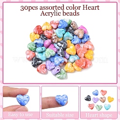 30Pcs Acrylic Imitation Gemstone Beads&nbsp;MACR-YW0003-57