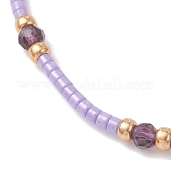 7Pcs 7 Colors Adjustable Round Glass Seed Beads Braided Bead Bracelets Set for Women&nbsp;BJEW-MZ00288