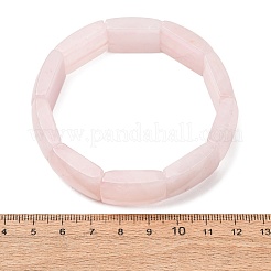 Rectangle Natural Rose Quartz Beaded Stretch Bracelets for Women Men&nbsp;GG-CBA9ACE-C07