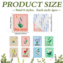 4 Bags Cartoon Flower Polyester Picture Stickers&nbsp;DIY-FG0010-68