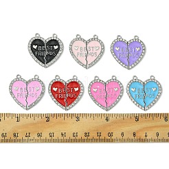 7 Sets 7 Colors Alloy Enamel Split Pendant&nbsp;ENAM-FS0001-71