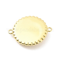 Rack Plating Brass Micro Pave Clear Cubic Zirconia Connector Charms&nbsp;KK-B054-25G