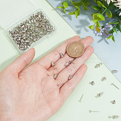 100Pcs Brass Stud Earring Findings&nbsp;KK-BC0013-23