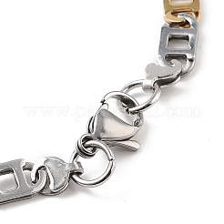 201 Stainless Steel Oval Link Chain Necklaces&nbsp;NJEW-F222-38GP-10