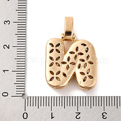 Brass Micro Pave Cubic Zirconia Pendants&nbsp;KK-C076-29N-G01