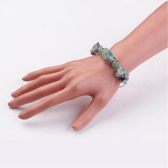 Natural Fluorite Chips Bracelets&nbsp;BJEW-JB02769-03