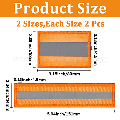 4Pcs 2 Styles Polyester Reflective Embroidered Patch for Tactical Gear&nbsp;PATC-CY0001-63C