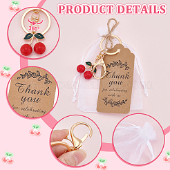 30Pcs Acrylic Cherry Pendant Keychains&nbsp;KEYC-TW00001