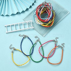 Trendy Braided Imitation Leather Bracelet Making&nbsp;BJEW-YW0001-09
