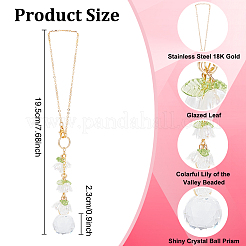 Acrylic & Glass Pendant Decoration&nbsp;HJEW-DR00059