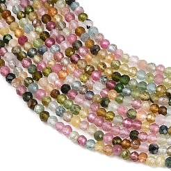 Natural Multicolor Tourmaline Beads Strands&nbsp;G-B175-D02-2mm