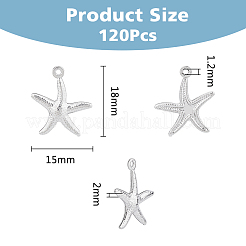 120Pcs 316 Surgical Stainless Steel Pendants&nbsp;STAS-DC0016-12