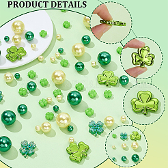 122Pcs 9 Styles ABS Imitation Pearl Beads & PP Plastic Beads & Opaque Acrylic Beads & Transparent Resin Cabochons&nbsp;KY-SP0001-79