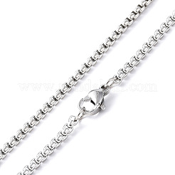 Non-Tarnish 304 Stainless Steel Ring with Tassel Pendant Necklace with Box Chains for Women&nbsp;NJEW-B087-01P
