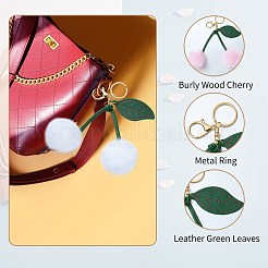 1Pc Cherry Plush Cloth Pendant Decorations&nbsp;HJEW-SZ0001-40I