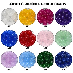 DIY Round Natural & Dyed Malaysia Jade Beads Stretch Bracelets Making Kits&nbsp;DIY-YW0011-50