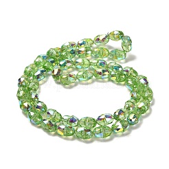 Electroplate Glass Beads Strands&nbsp;EGLA-D030-04F