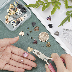 30Pcs 5 Colors Ion Plating(IP) Heart Shape 304 Stainless Steel Stud Earring Findings&nbsp;EJEW-UN0001-68