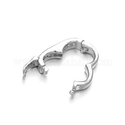 Rack Plating Brass Micro Pave Cubic Zirconia Twister Clasps&nbsp;ZIRC-I012-16P-RS