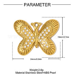 304 Stainless Steel Pendants&nbsp;STAS-OY005-46G
