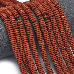 Frosted Natural Red Jasper Beads Strands&nbsp;G-K389-C16-01