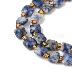 Natural Blue Spot Jasper Beads Strands&nbsp;GG-CBA96AE-A09-6x6mm